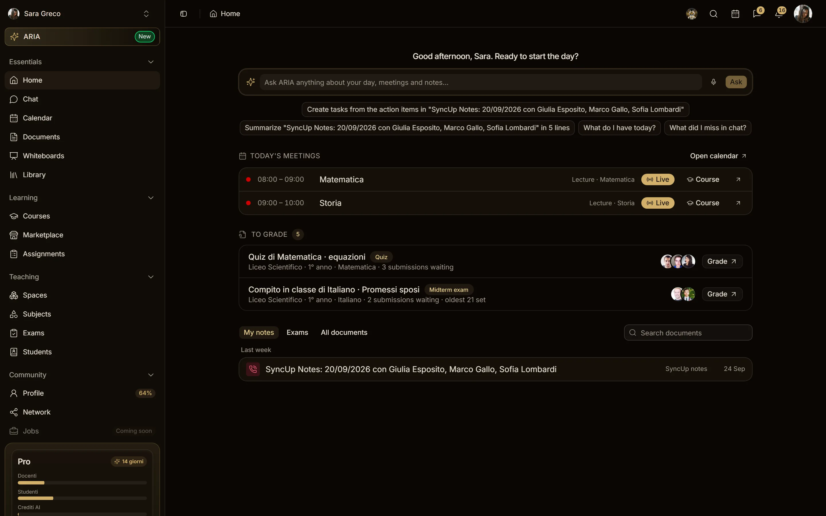 Free: Prova Pro gratis per 14 giorni (vero)